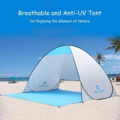 2人自动户外露营帐篷海滩防紫外线遮阳棚帐篷遮阳棚