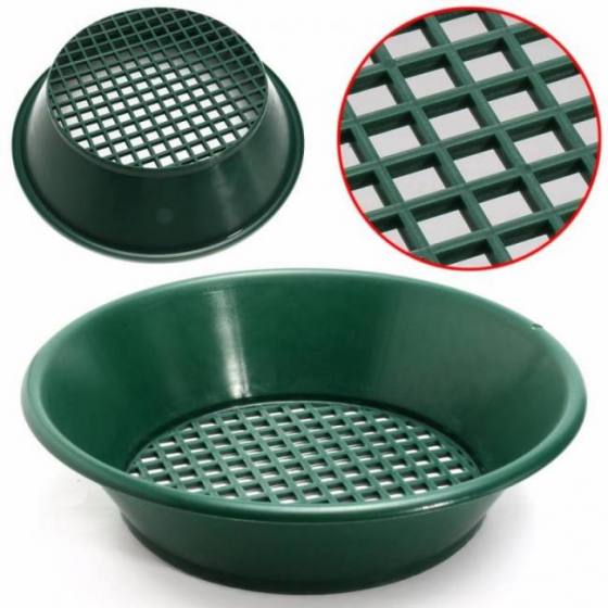 Green gold sifting panning pan classifier 13.4″