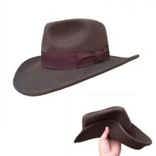 Wool felt brown crushable outback cowboy hat