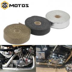 ZS MOTOS 1.5 mm*25 mm*5 m Exhaust Pipe Header Heat Wrap Resistant Downpipe  Stainless Steel Ties for Car Motorcycle Accessories