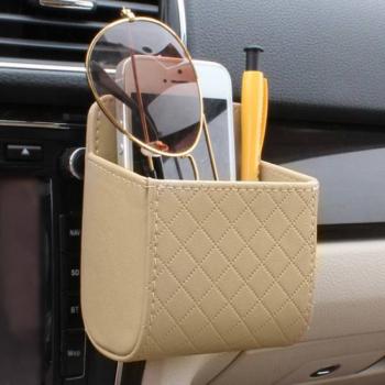 Car Outlet Vent Seat Back Tidy Storage Box PU Leat...