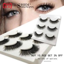 New 3 pairs natural false eyelashes fake lashes long makeup 3d mink lashes extension eyelash mink eyelashes for beauty #x11