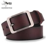 DWTS Men’s belt leather belt men male genuine leather strap luxury pin buckle casual men’s belt