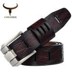 COWATHER Handmade genuine luxury cowhide leather men belt QSK001