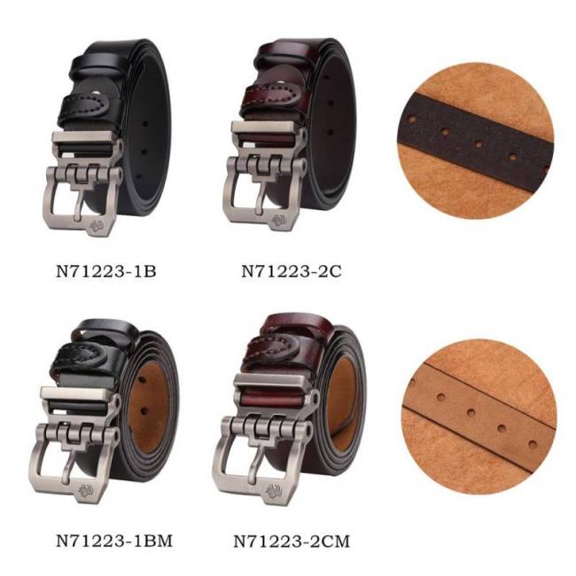 Bison denim genuine leather belt for men gift designer jeans belts men’s high quality cowskin personality buckle vintage n71223