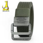 Tactical Belt Man Double Ring Buckle Thick Canvas for Men Waistband MU035