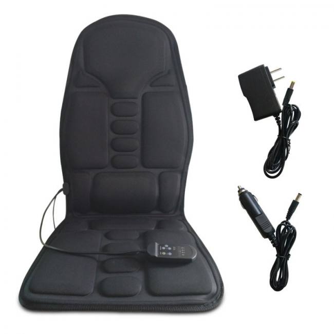 Portable Back Massage Cushion Black