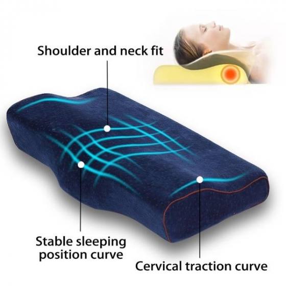 Cervical orthopedic contour memory foam pillow