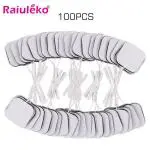 100p/50p 5x5cm Muscle Stimulator Electrode Non-woven Fabric Self Adhesive Replacement Tens Pads