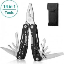 14-In-1 Outdoor Camping Survival Multi Tool Pliers Versatile Repair Folding Screwdriver Grip Pliers EDC Gear