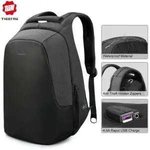 Anti theft Water Repellent 15.6 inch USB Charging Causal Men Backpack School Travel Bag