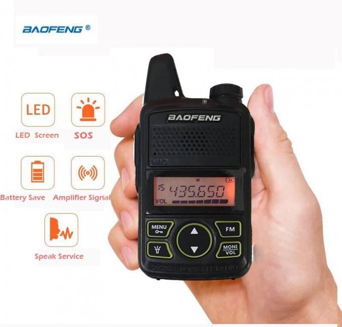 BF-T1 Baofeng Micro USB Interphone Ultra-thin Mini Walkie Talkie 400-470mhz UHF Radio Station Ham Cb Radio
