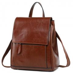 Fashion Genuine Leather Backpack Women Quality Travel Backpack Designer Rucksack Bag