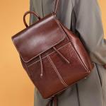 Luxury High Quality Genuine Cowhide Leather Backpack Women Travel Knapsack Female Shoulder Bag