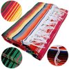 Ethnic rainbow striped beach towel