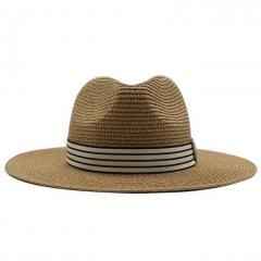 Topi Jerami Pantai Panama Sun Musim Panas untuk Wanita Pria