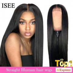 Straight Human Hair Women Wig With...