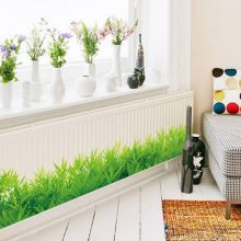 * 3d fresh green grass baseboard p