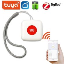 Elderly SOS Button Sensor Alarm Waterproof Emergency Help Switch Work With Tuya Zigbee Hub Smartlife App