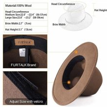 Furtalk women men fedora hat 100% 