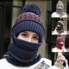 Unisex Multi-function Winter Patchwork Warm Thickened Thermal masca Scarf Hat Warming Motorcycle  Cycling For Adult Protecive