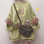 2020 Harajuku Lolita Bear Baby Graphic Sweatshirt Women Spring Oversized Loose
