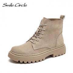 Women Autumn winter Ankle Boots Suede Leather