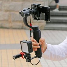 Triple Cold Shoe Mount Microphone LED Video Light Set
