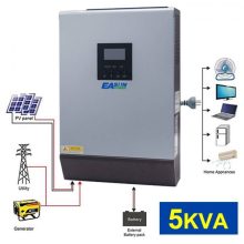 5KVA 4000W Solar Hybrid Inverter Pure Sine Wave 220VAC Output...