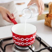 Enamel Milk Pot 1.5L Flowers Saucepan Sadoun.com