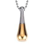1 PCS Stainless Steel Memorial Necklace Jewelry Perfume Bottle Pendant Necklace Cremation Ashes Urn