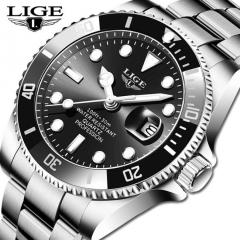 LIGE Men Watch Fashion Business Waterproof Quartz Wristwatch Luxury 2021 New