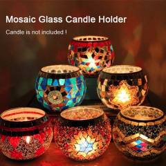 Candle Holder Handmade Mosaic Moroccan Turkish Style Romantic Candlelight Dinner Wedding Party Candle Lamp Home Decoration Candelabra