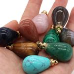 Natural Gem Stone Perfume Bottle Pendant Crystal Agates 2021