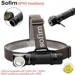 POWERFUL SP40 LED Headlamp Cree XPL 1200lm 18650 USB Rechargeable Headlight
