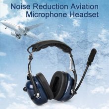 Noise Cancelling Aviation Headset Microphone Walkie-Talkie Ea...