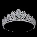 Vintage Style Big Eye Shape Wedding Bridal Hair Tiaras Yellow Gold BC3707