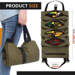 Lisebelisoa tsa Roll Up Bag Multi-Purpose Wrench Pouch Hanging Zipper Carrier Tote 3in1