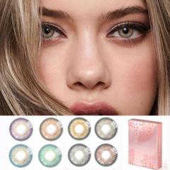 1pair multicolored lenses contact lenses yearly colored contacts green color contact lenses for eyes contacts 2021 new arrivals