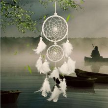 Handmade Indian Dream Catcher Net with Feathers 50cm...