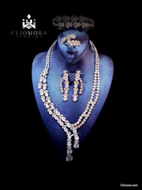 Exceptional cliomora jewelry set cz cubic zirconia zks61