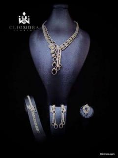Set Perhiasan Marvelous Terkenal Cliomora CZ Cubic Zirconia ZKS58