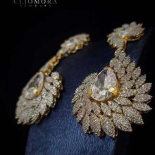 Luxurious Earnings Brilliant Cliomora CZ Cubic Zirconia ZKE10